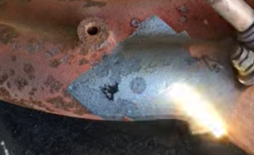 removing rust from an exhaust header