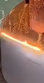 laser rust removal - rusted steel cylinder