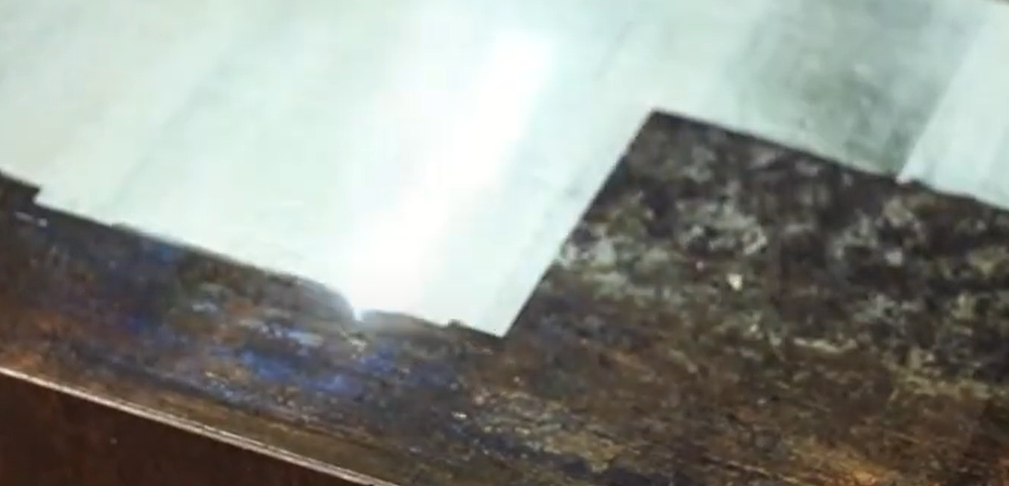 laser rust removal - steel workbench